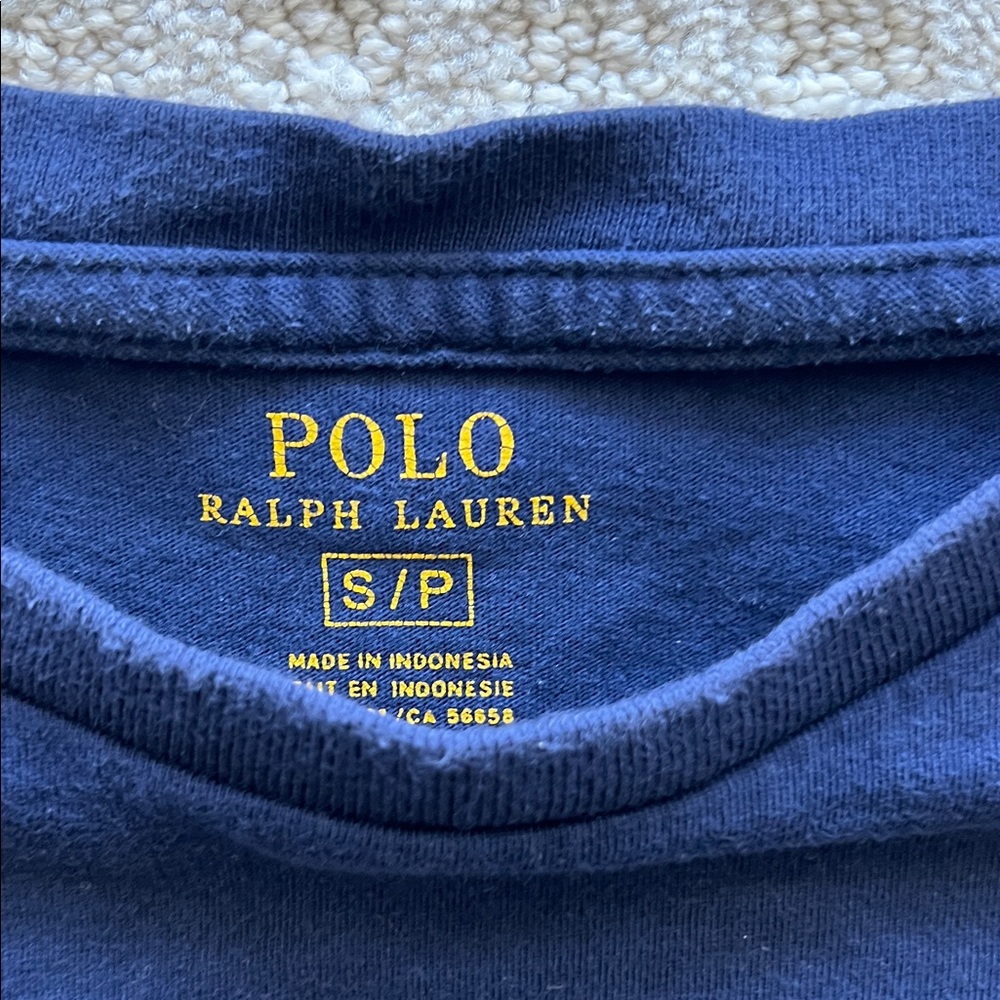 Polo Ralph Lauren Dark Blue Tee with Red Logo - Picture 2 of 3